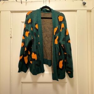 SHEIN leopard print cardigan